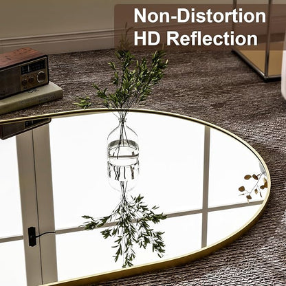 GLSLAND-34x76 inch Wall Mount Arched Full Length Mirror-Aluminum Alloy Frame - Image 4