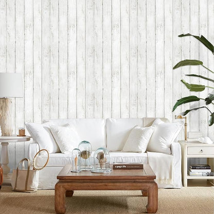 practicalWs Wood Shiplap Peel and Stick Wallpaper, Self Adhesive Faux Nature - Image 3