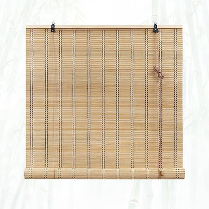 Glimer Bamboo Blinds for Interior Windows, Natural Roll Up Bamboo Shades for by Glimer