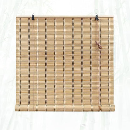 Glimer Bamboo Blinds for Interior Windows, Natural Roll Up Bamboo Shades for by Glimer