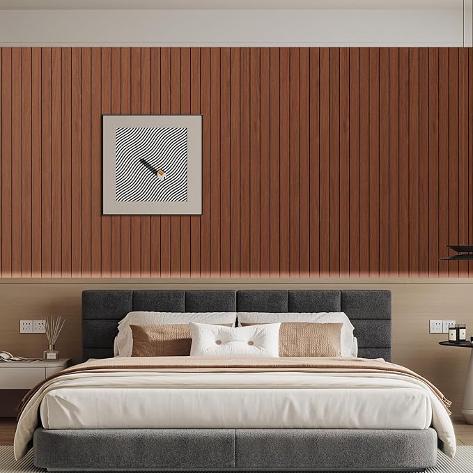 Arthome Peel and Stick Slat Wall Panels 15.7 "x240, Self-Adhesive PVC Wood - Image 4