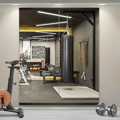 TRAHOME Home Gym Mirror for Wall, Glass Frameless Body Large Mirror for Home Gym - Image 2