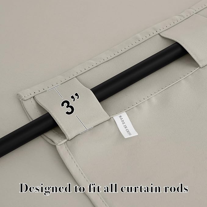 RYB HOME Small Window Curtains Blackout, Privacy Thermal Insulating Drapes - Image 3