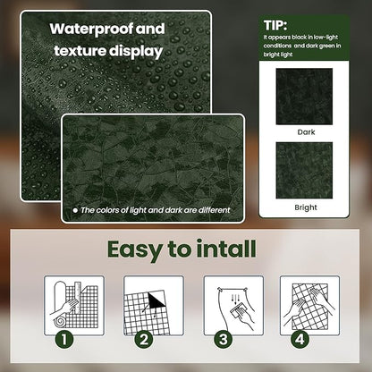 Abyssaly Dark Green Peel and Stick Wallpaper - Image 3