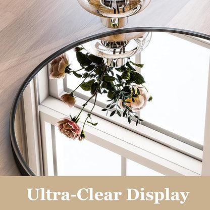 HARRITPURE Arched Wall Mirror – 30"x40" Arch Bathroom Mirror Metal Frame Vanity - Image 4
