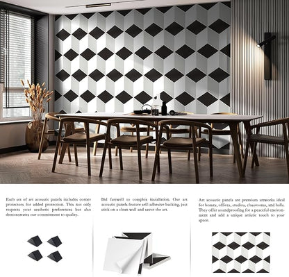 12Pack Acoustic Panels, Self-Adhesive Sound Proof Panels - Image 4