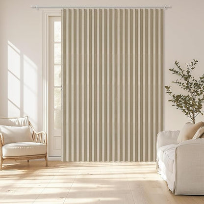 AJAZZ Blackout Accordion Door Curtain 98"x106" Cream Yellow - Image 9