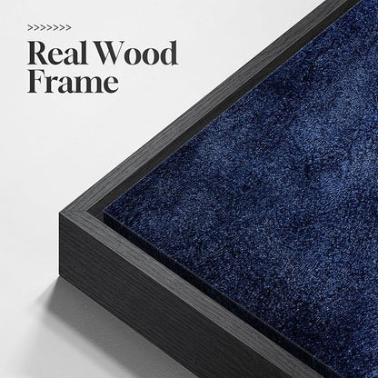 Large Framed Navy Blue Abstract Wall Art - Image 6