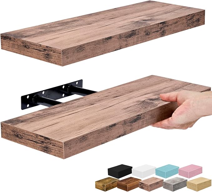 Sorbus Floating Shelves for Wall – 16 Inch Floating Shelf for Kitchen, Living by Sorbus