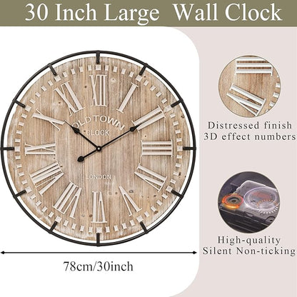 EMAX HOME 30 Inch Extra Large Wall Clock - Image 3