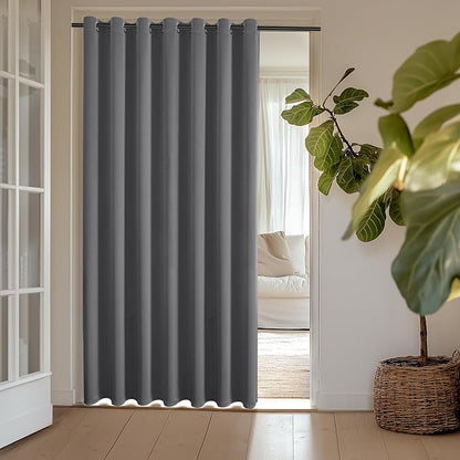 ChrisDowa Room Divider Curtain 120 Inches Long, Wide Blackout Sliding Door by ChrisDowa