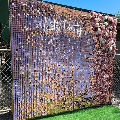COKAOBE Rose Gold Shimmer Wall Backdrop, Photo Backdrops - Image 9