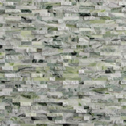 SUNWINGS 5-Sheet Peel and Stick Mosaic Natural 3D Stone Self Adhesive Marble - Image 9