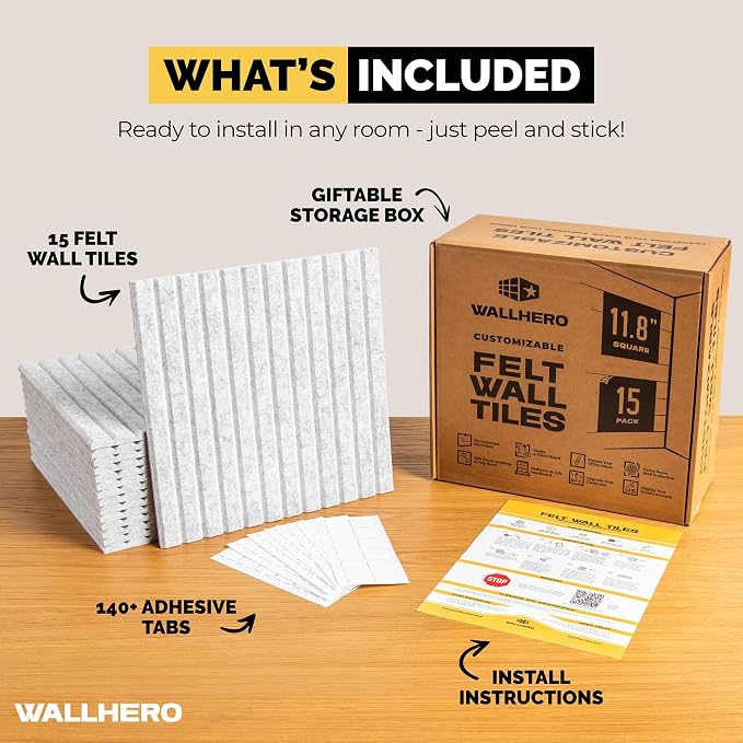WALLHERO Office Cork Board, Tac Board, Large Felt Board, Wall Protector - Image 3