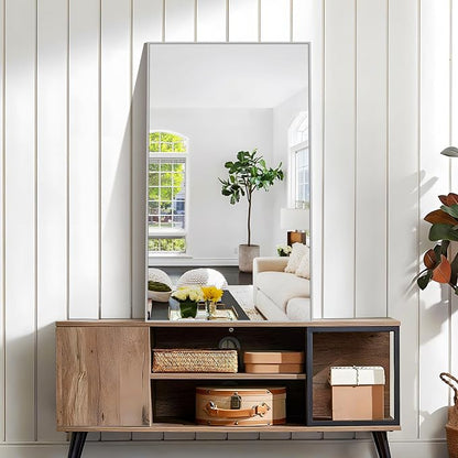 KOCUUY Silver Framed Mirror, HD Tempered Glass, Anti-Rust Frame, Modern Design - Image 5