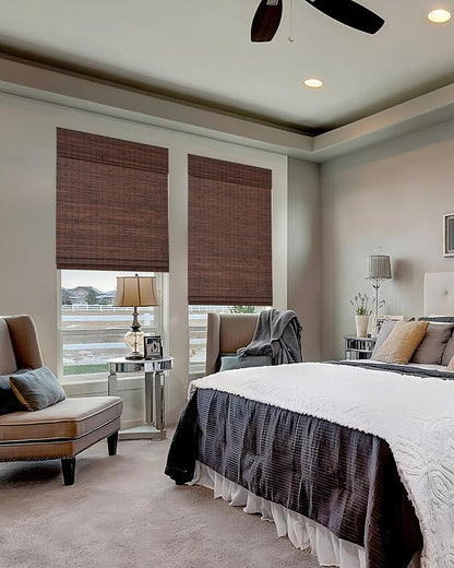 32''W X 72''H Cordless Bamboo Roman Shades - Image 8