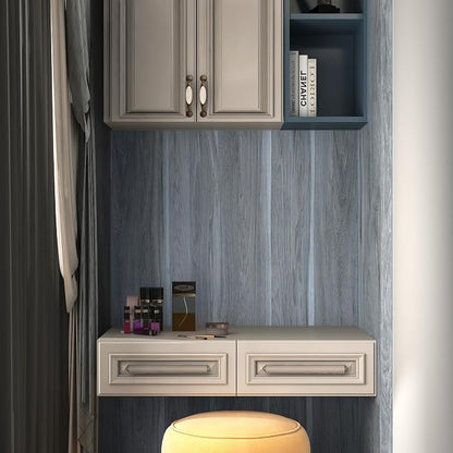 BOMENG Wood Grain Contact Paper Grey Wood Look Wallpaper Peel and Stick - Image 5