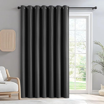 IGEMAEVE Blackout Sliding Door Curtains 84 Inch Length, Extra Wide Room Divider by IGEMAEVE