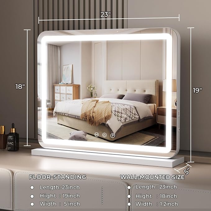 ZL ZELing Vanity Mirror with Lights, 23 Inch Large Makeup Mirror with LED Lights - Image 3