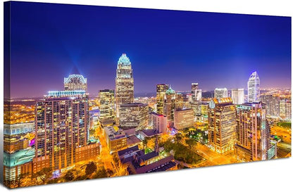 Charlotte Skyline Wall Art North Carolina City Wall Art Decor by HOME