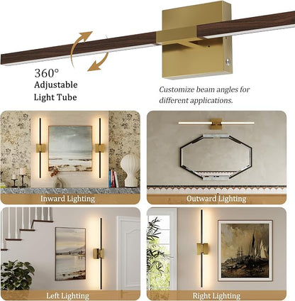 Rayogale 40 Inch Rechargeable Battery Operated Wall Sconce Set 2, 8000mAh - Image 2
