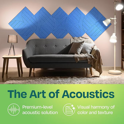 Acoustic Panels 12-Pack Soundproof Wall Panels 12"x12"x0.4" Decorative Sound - Image 2