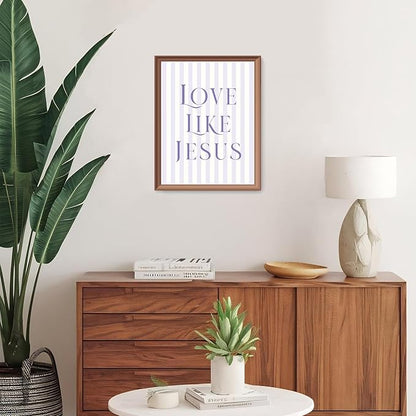 LARTSFRO Coquette Purple Bow Jesus Wall Art Decor Posters, Inspirational Bible - Image 6