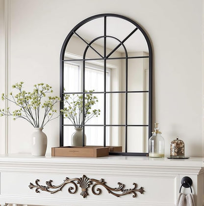 Arch Wall Mirror Mounted Decorative, Arched Window Pane Mirror - Image 3