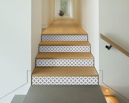 FLFK Wallpaper Border Black and White Patterns Peel and Stick Wall Border Self - Image 6