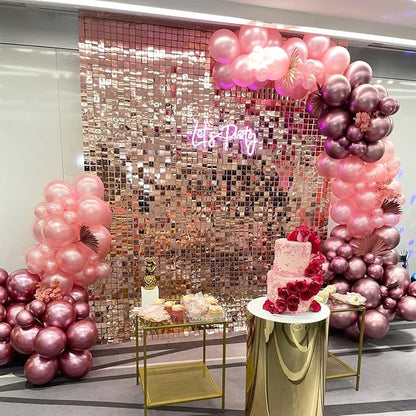 COKAOBE Rose Gold Shimmer Wall Backdrop, Photo Backdrops - Image 6