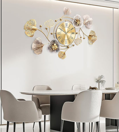 Clocks for Living Room, Large Wall Clock, 3D Silent Wall Clock, Retro Metal - Image 5