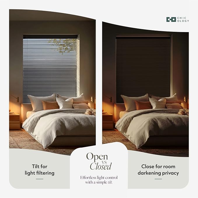 CHICOLOGY Cordless Mini Blinds for Indoor Windows, 41.25" W x 84" H, Light - Image 6