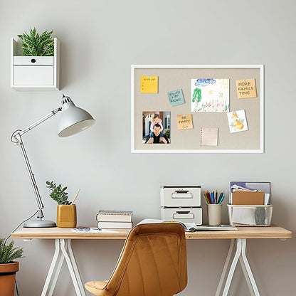 DAHAPYBOO Cork Board with Linen White 2Pack, Bulletin Board 30"x20" Hanging - Image 5