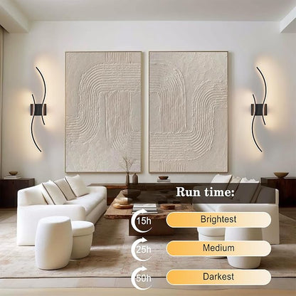 Battery Operated Wall Sconces Set of Two - Image 3