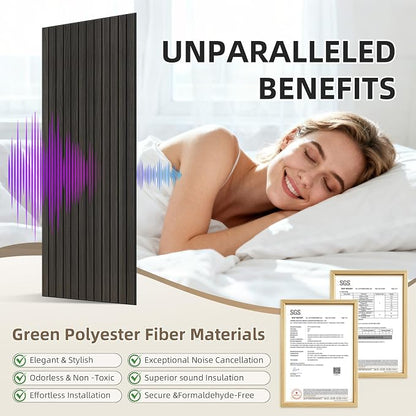 TO-TH Wood-Look Sound Panels, 4 Pack 47.2” x 23.6” Soundproof Wall Panels - Image 3