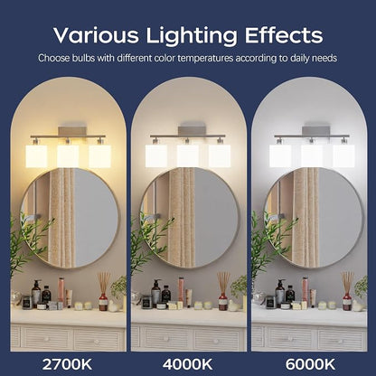 PARTPHONER Bathroom Light Fixtures, Bathroom Lighting Fixtures Over Mirror - Image 6