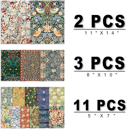 ANERZA 16 PCS William Morris Wall Art Decor, Floral Wall Prints - Image 2