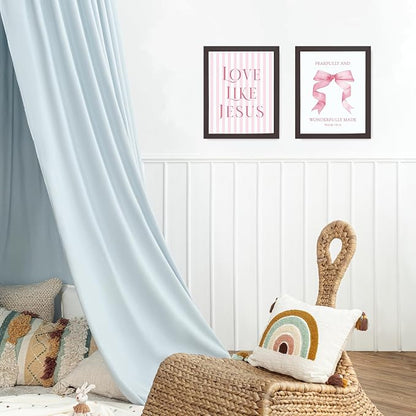 LARTSFRO Coquette Pink Bow Jesus Wall Art Decor Posters, Inspirational Bible - Image 4