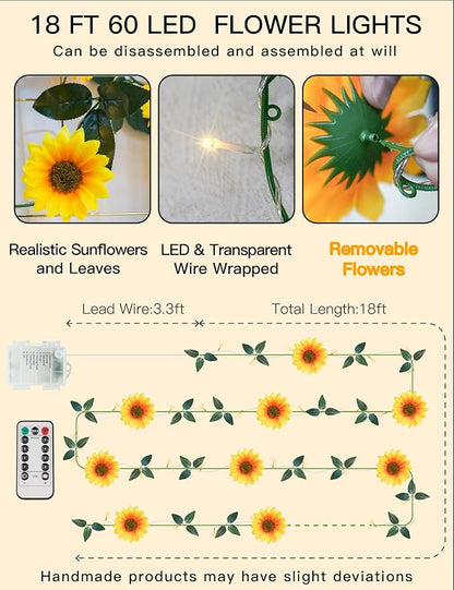 suddus Artificial Sunflower Garland - Image 7