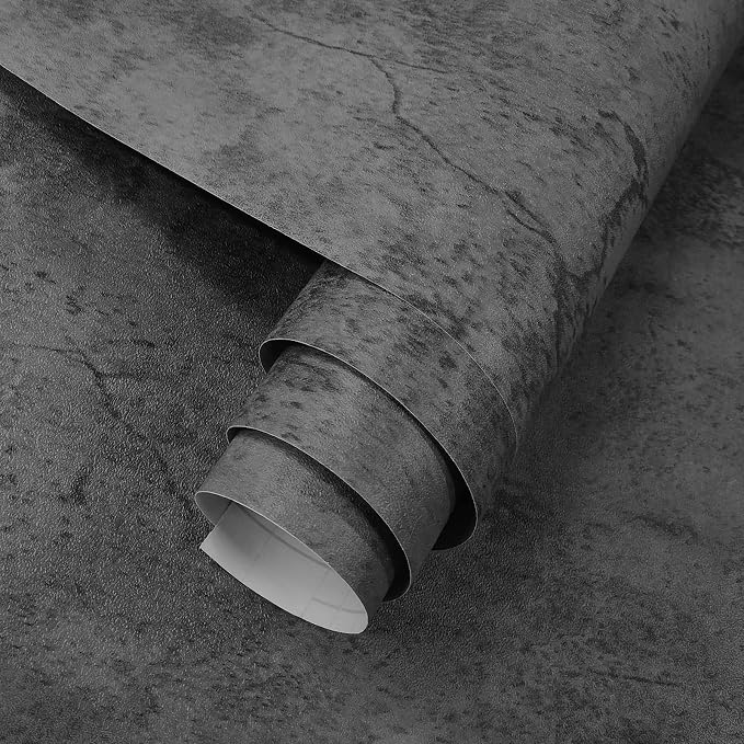 3yecao 16"×1181" Extra Thick Large Size Blue Grey Concrete Wallpaper Peel and - Image 9