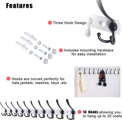 Dseap Coat Rack Wall Mount - Image 5