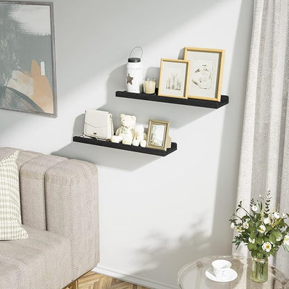 Love-KANKEI Floating Shelves Wall Mounted Set of 2, 24 Inch Wood Storage Wall - Image 7