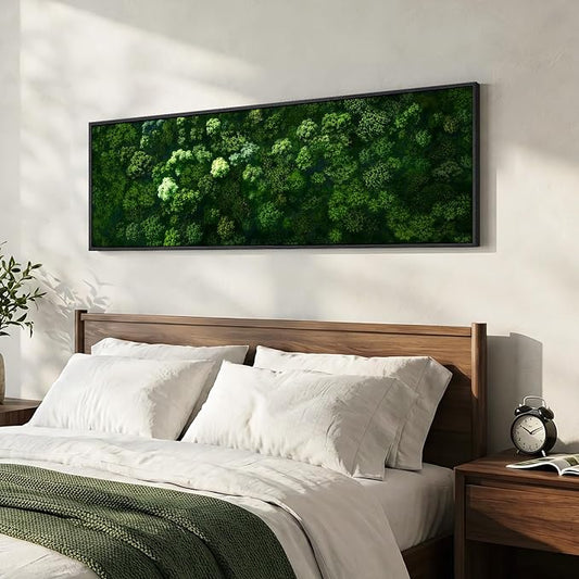 Large Framed Green Forest Wall Art - Image 2