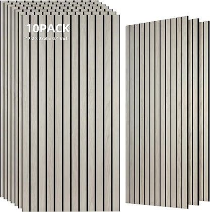 TO-TH Wood-Look Acoustic Wall Panels, 10 Pack 47.2” x 23.6” Acoustic Panels by TO-TH