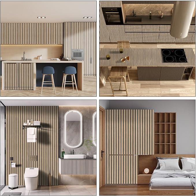 Peel and Stick Wood Slat Wallpaper - Image 9