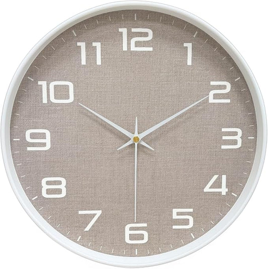 Modern Wall Clocks Battery Operated, 12 inch Silent Non Ticking Analog Clock by MABPEDO
