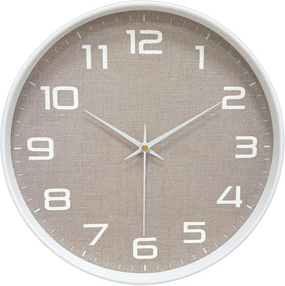 Silent Wall Clock with Large Numbers, 10 Inch Battery Operated Analog Clock by MABPEDO
