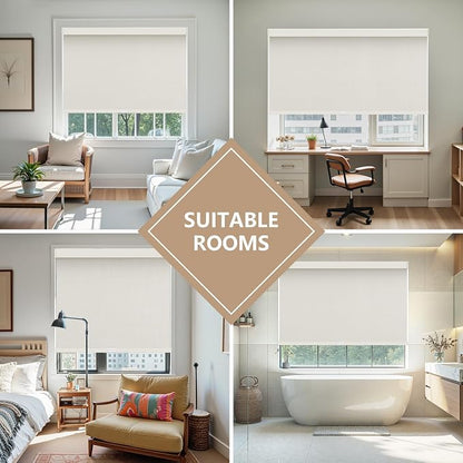AOSKY Custom Linen Roller Blinds Shades - Image 5