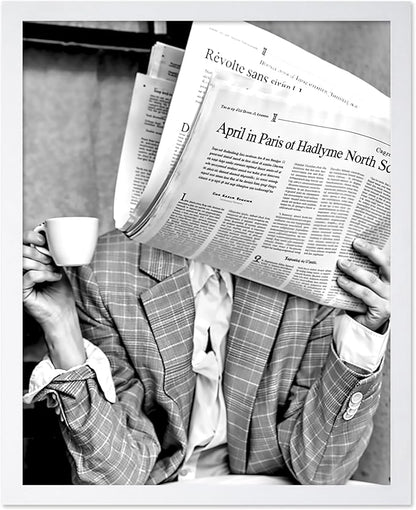 Poster Master Woman Reading Newspaper by PosterMaster