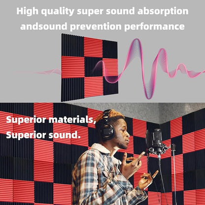 56 Pack Acoustic Foam Panels |1 "x12 "x12" Rapid Recovery Acoustic Wall Panels - Image 5